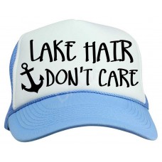 Lake Hair Don&apos;t Care Black White Trucker Snapback Baseball Cap   eb-78371916